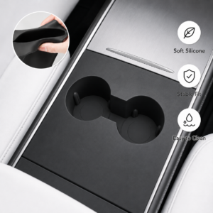 Silicone Cup Holder Insert for Tesla Model 3 & Model Y (2024 and Earlier)