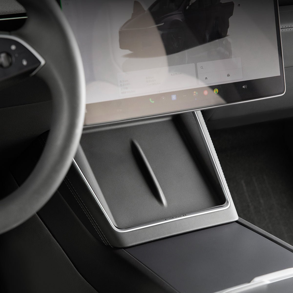 JoyInParts Center Console Wireless Charger Pad for Model Y