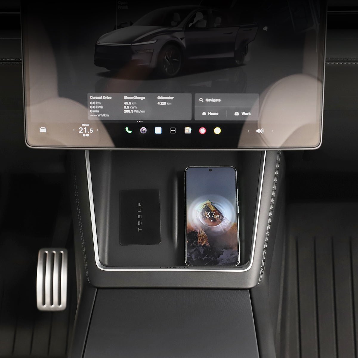 JoyInParts Center Console Wireless Charger Pad for Model Y