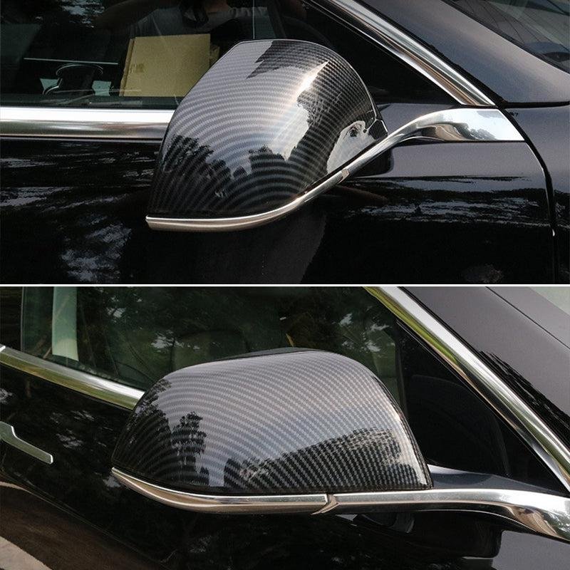 Tesla Model 3 Mirror Caps 2018-2025, Snap-On Sporty Cover Set (Not Highland)
