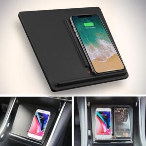Tesla Model 3 (2017-2019) Wireless Phone Charger Tray, Dual Qi Fast Charge Pad