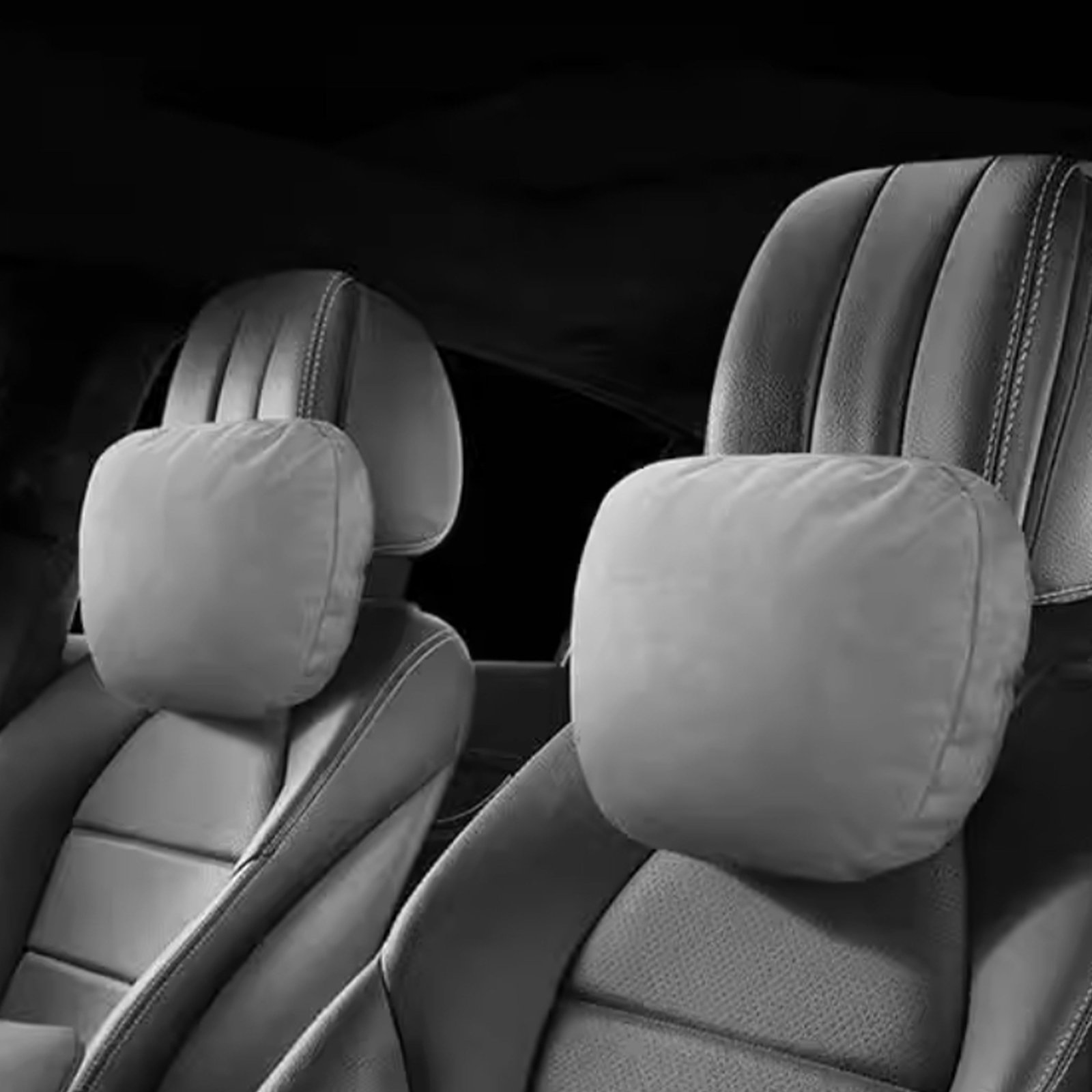 Tesla Model 3/Y/S/X Neck Pillow Set of 2, Adjustable Headrest Support for Long Drives