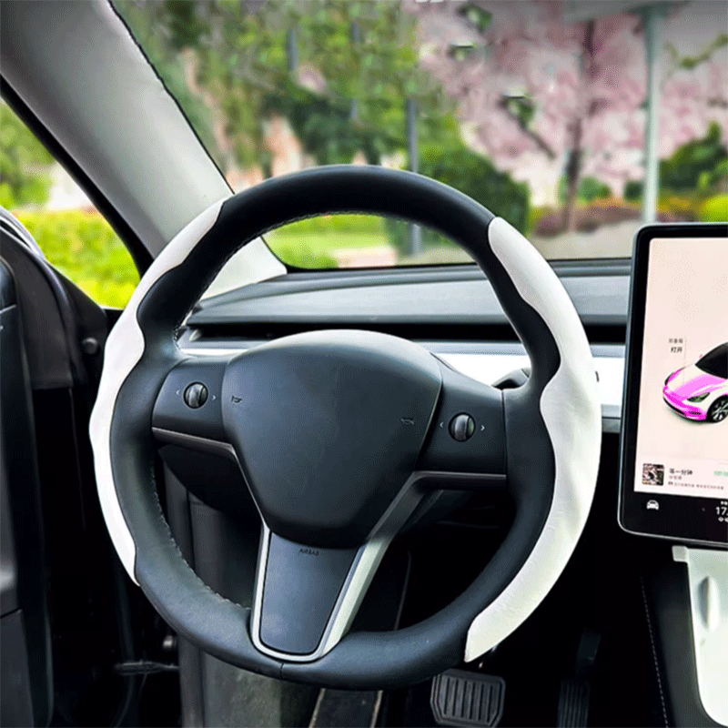 Tesla Model 3/Y Steering Wheel Cover, All-Season Sweat-Absorbing Grip (2021-2025)