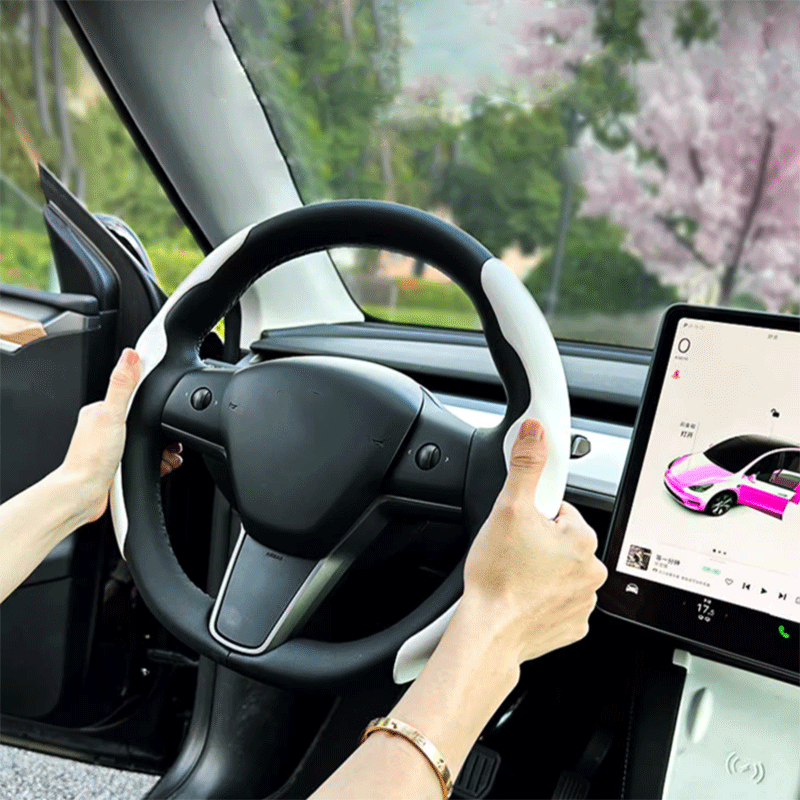 Tesla Model 3/Y Steering Wheel Cover, All-Season Sweat-Absorbing Grip (2021-2025)
