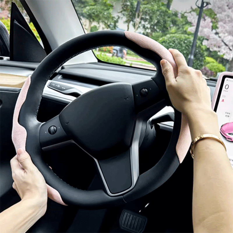 Tesla Model 3/Y Steering Wheel Cover, All-Season Sweat-Absorbing Grip (2021-2025)