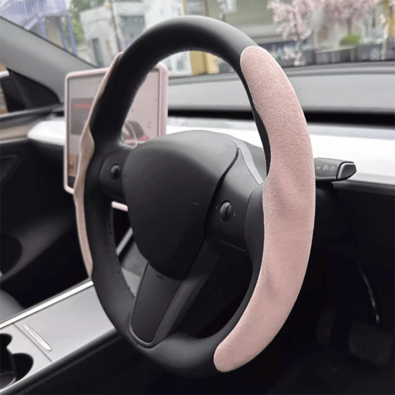 Tesla Model 3/Y Steering Wheel Cover, All-Season Sweat-Absorbing Grip (2021-2025)