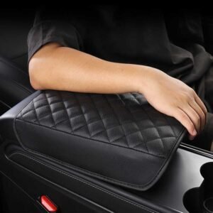 Tesla Model 3/Y Armrest Cover, Vegan Leather Center Console Cushion