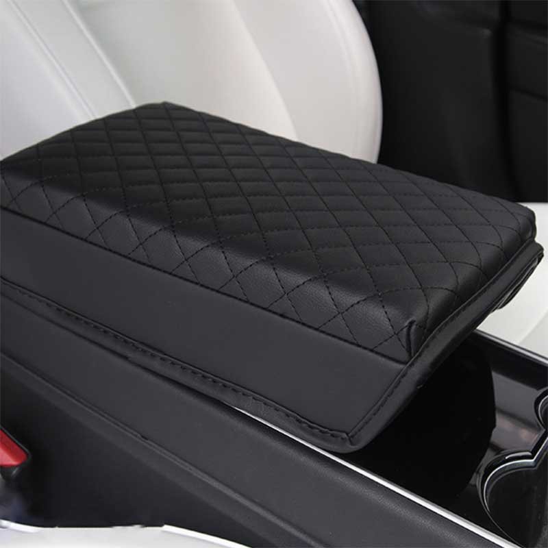 Tesla Model 3/Y Armrest Cover, Vegan Leather Center Console Cushion