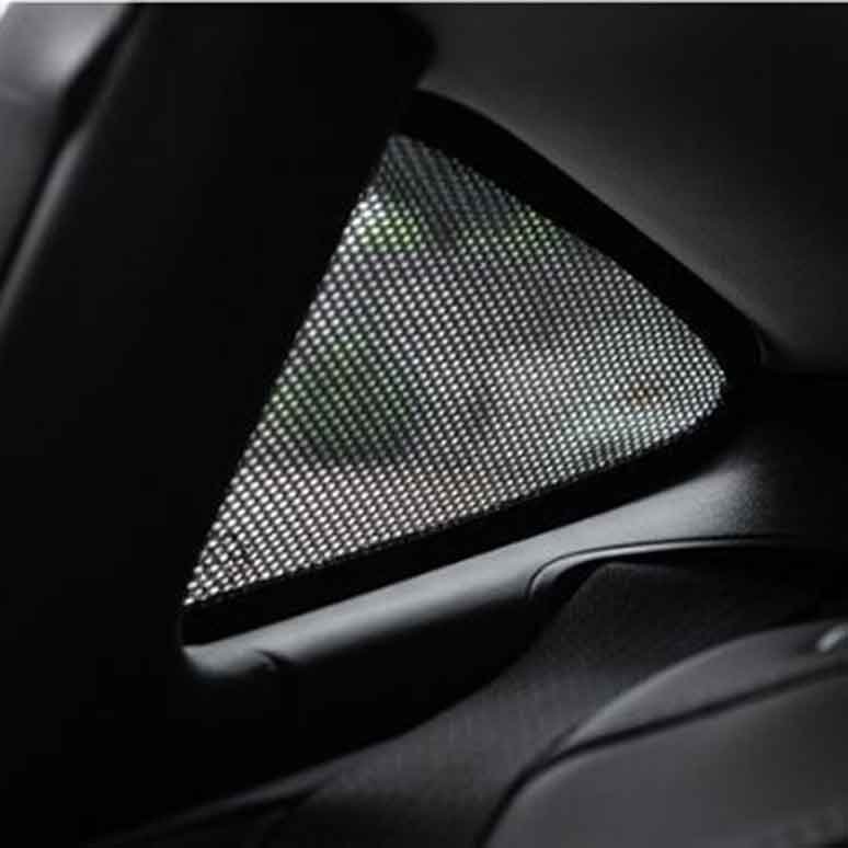 Tesla Model 3/Y Rear Triangle Window Sun Shades, UV Block, Set of 2 (2018-2024)