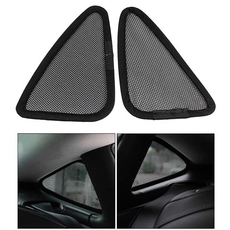 Tesla Model 3/Y Rear Triangle Window Sun Shades, UV Block, Set of 2 (2018-2024)