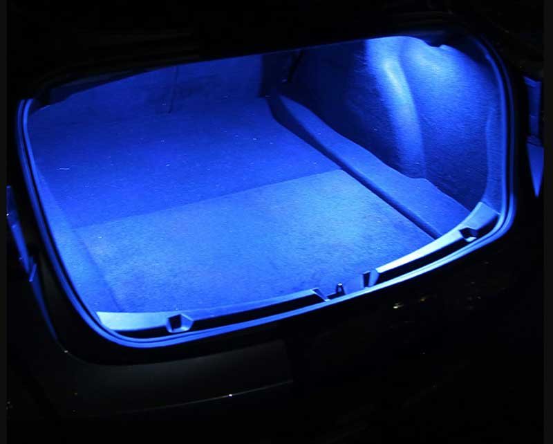 Tesla Model S/X/Y Ambient LED Interior Lighting Kit, Blue & Purple Footwell Strips