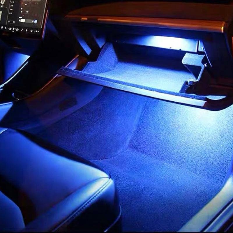 Tesla Model S/X/Y Ambient LED Interior Lighting Kit, Blue & Purple Footwell Strips