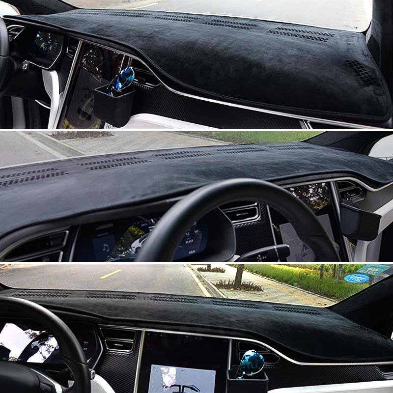 Tesla Model S Dash Cover, Custom-Fit Dashboard Mat to Cut Glare and Block UV