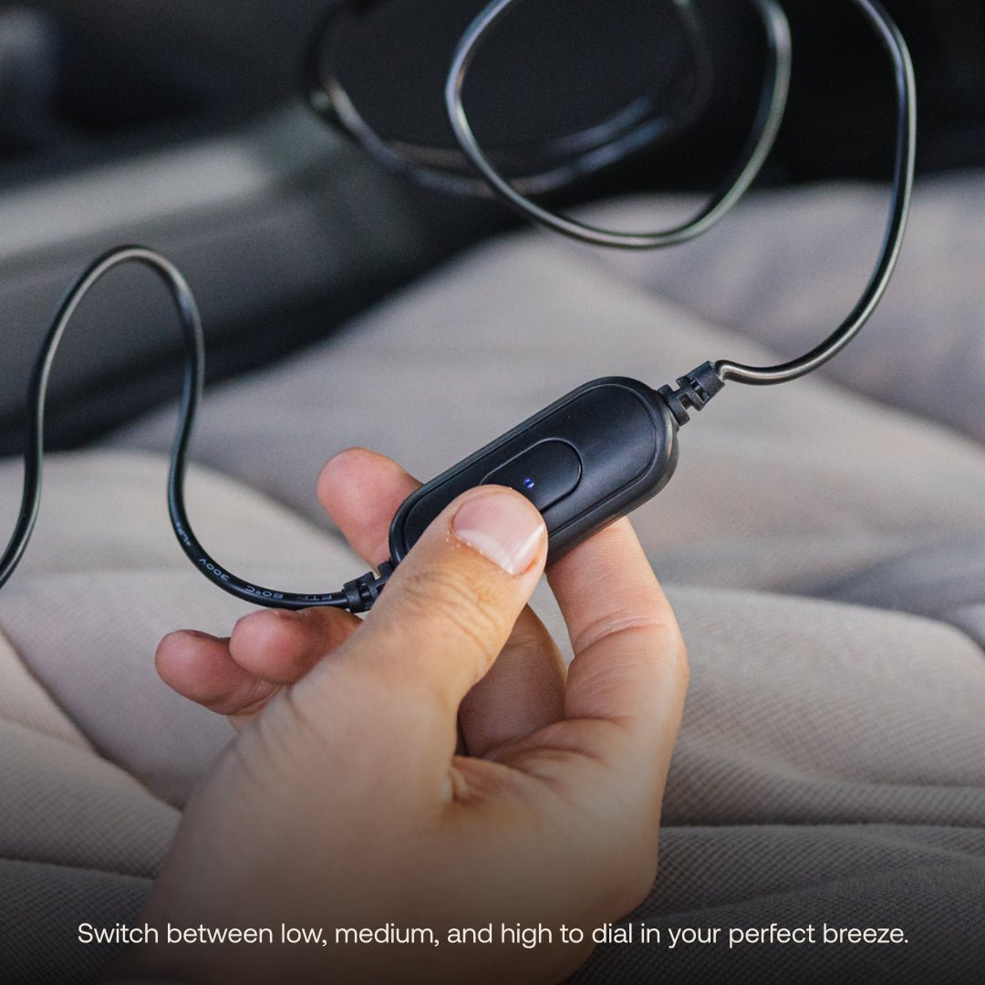 12V Car Camping Fan, USB-C Rechargeable Portable Cooling Fan for Car Sleeping