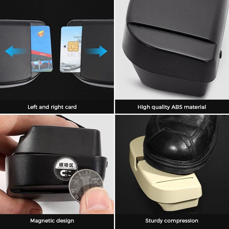 Tesla Model X/S Visor-Mounted Glasses Case, Sunglasses Holder with Card & Coin Slots