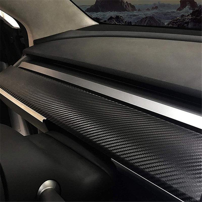 Tesla Model 3 Dashboard Wrap, Custom-Cut Carbon Fiber Dash Cover (Pre-Highland)