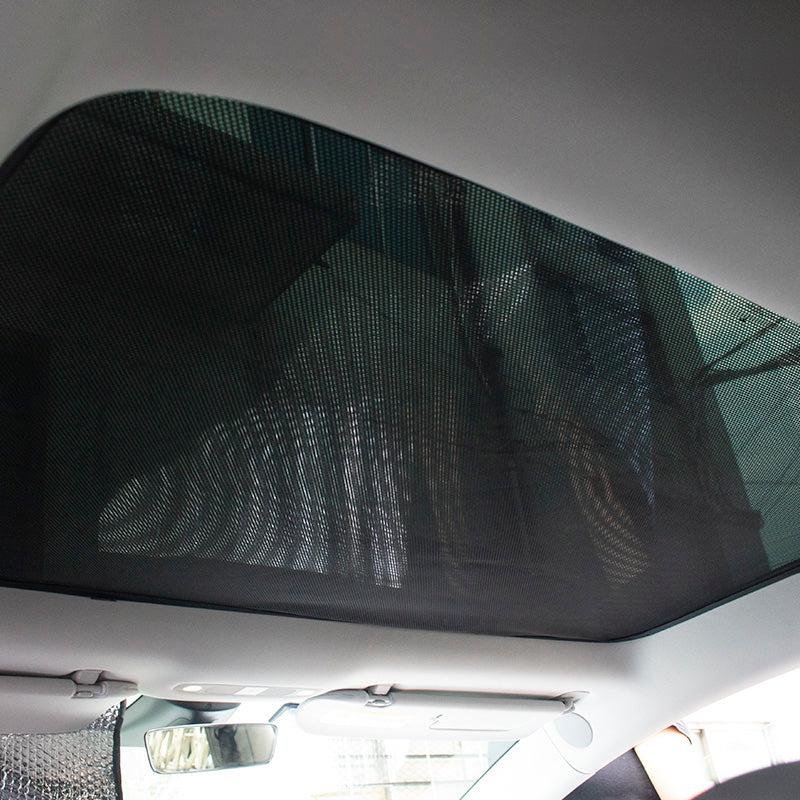 Tesla Model 3 Glass Roof Sunshade, Mesh Sun Shade for Front & Rear Roof Cuts Cabin Heat