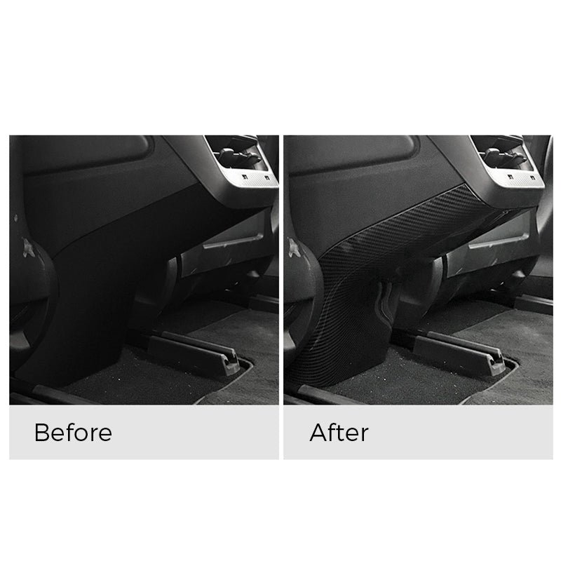 Tesla Model 3 Rear A/C Vent Anti-Kick Cover, Molded ABS Guard (2017-2020)