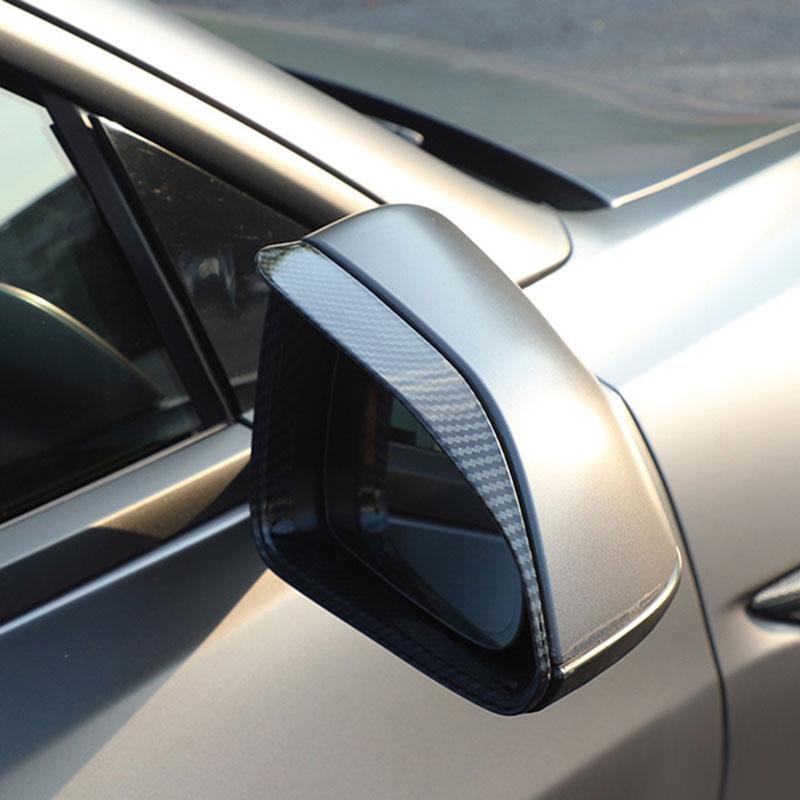 Tesla Model 3/Y Side Mirror Rain Eyebrow Covers, Clearer Wet-Weather Vision (2018-2025, Set of 2)