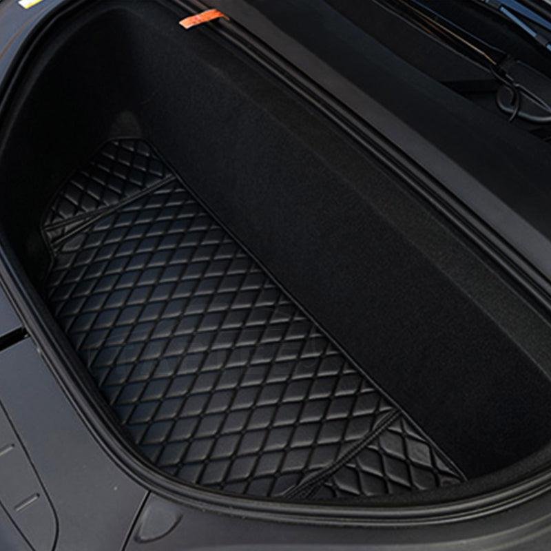 Tesla Model X Trunk Mat Set + Seat Back Protector, Waterproof Cargo Liners (2019-2021, 5-Seater)