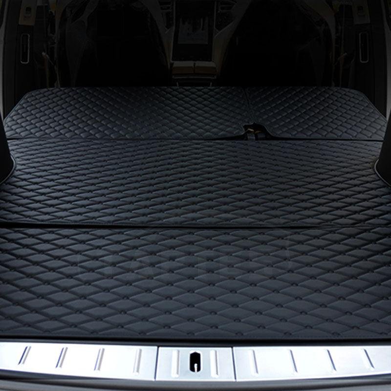 Tesla Model X Trunk Mat Set + Seat Back Protector, Waterproof Cargo Liners (2019-2021, 5-Seater)