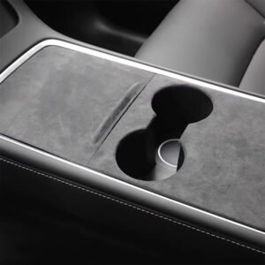 Tesla Model 3/Y Alcantara Center Console Cover, Scratch-Hiding Protector (2021-2024)