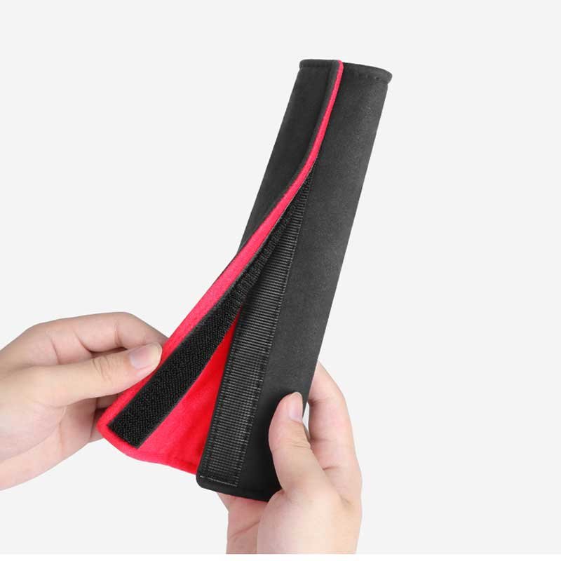 Tesla Seat Belt Shoulder Pads, Alcantara Cover for Model S/3/X/Y/Cybertruck, No-Slip Comfort