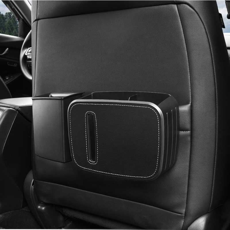 Tesla Model 3/Y/S/X Center Console Trash & Storage Box, 2-Piece Set with Tissue Holder