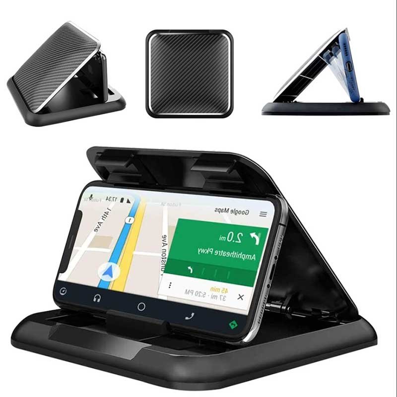 Tesla Phone Mount for Model S/X/3/Y/Cybertruck, Anti-Glare Fold-Flat Dashboard Holder