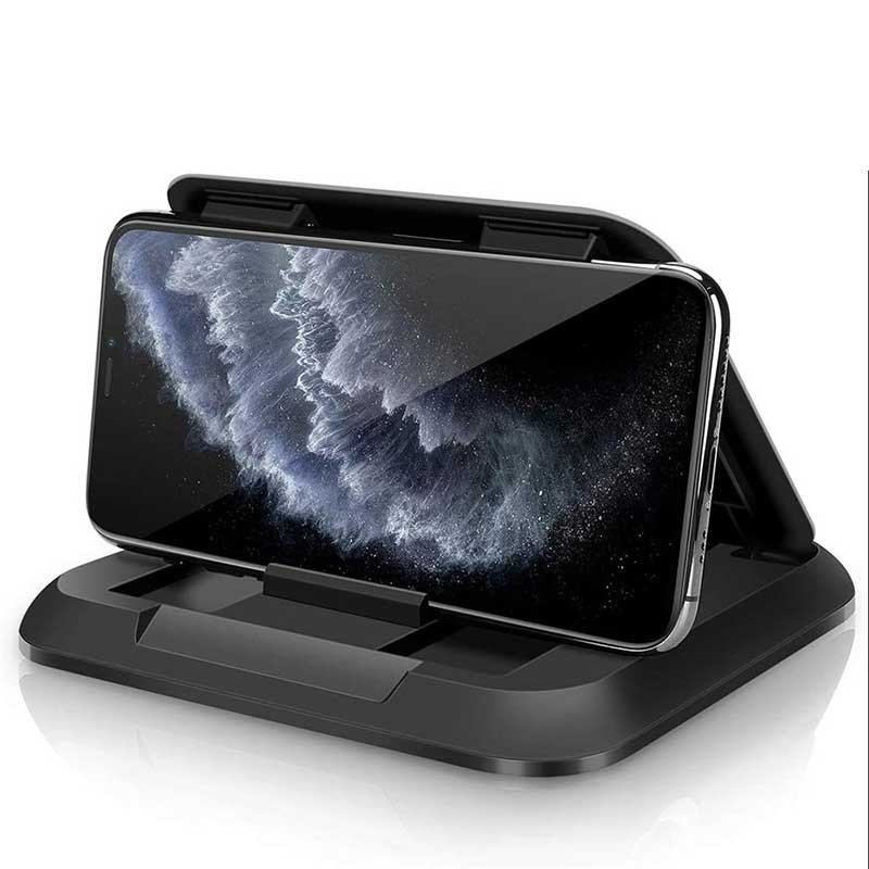 Tesla Phone Mount for Model S/X/3/Y/Cybertruck, Anti-Glare Fold-Flat Dashboard Holder