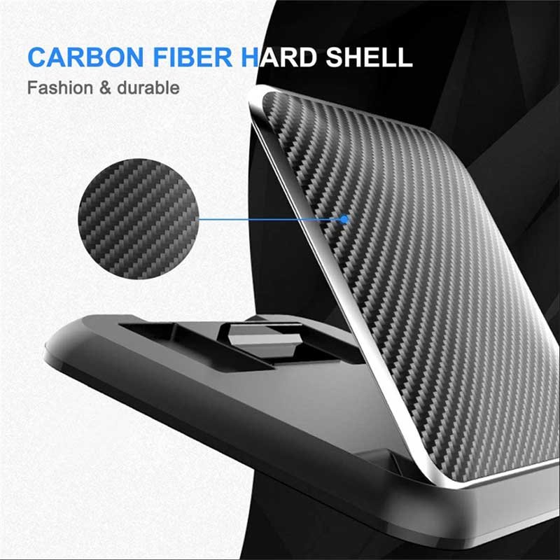 Tesla Phone Mount for Model S/X/3/Y/Cybertruck, Anti-Glare Fold-Flat Dashboard Holder