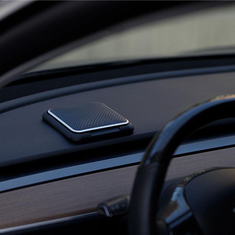 Tesla Phone Mount for Model S/X/3/Y/Cybertruck, Anti-Glare Fold-Flat Dashboard Holder