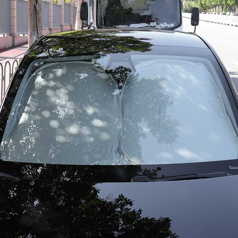 Tesla Model Y Front Windshield Sunshade, Foldable UV & Heat Blocker (2020-2025)