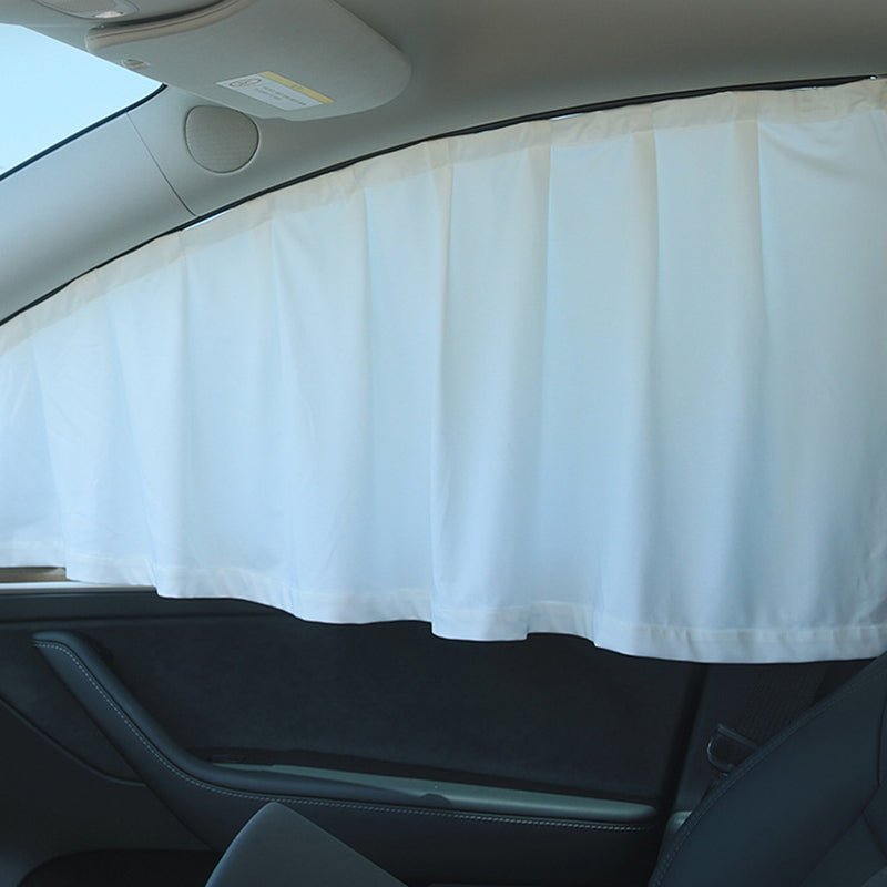 Tesla Model Y/3 Side Window Sunshades, Retractable Curtain Set for Sun, UV and Privacy