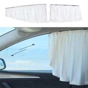 Tesla Model Y/3 Side Window Sunshades, Retractable Curtain Set for Sun, UV and Privacy
