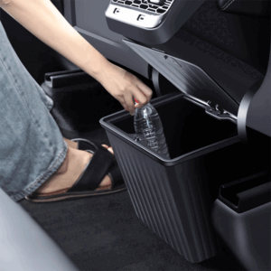Tesla Model Y Rear Under-Seat Storage Organizer with Trash Bin, Hidden Cargo Box