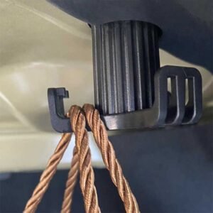 Tesla Model 3 Rear Trunk Organizer, No-Drill Screw-Hole Mount with Grocery Bag Hook