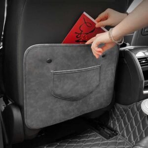 Tesla Seat Back Protector Pad for Model S/3/X/Y, Alcantara Kick Guard