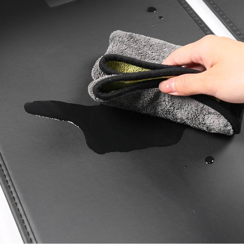 Tesla Model Y Second-Row Seat Back Kick Protector, Leather Cover Set of 3 (2020-2025)
