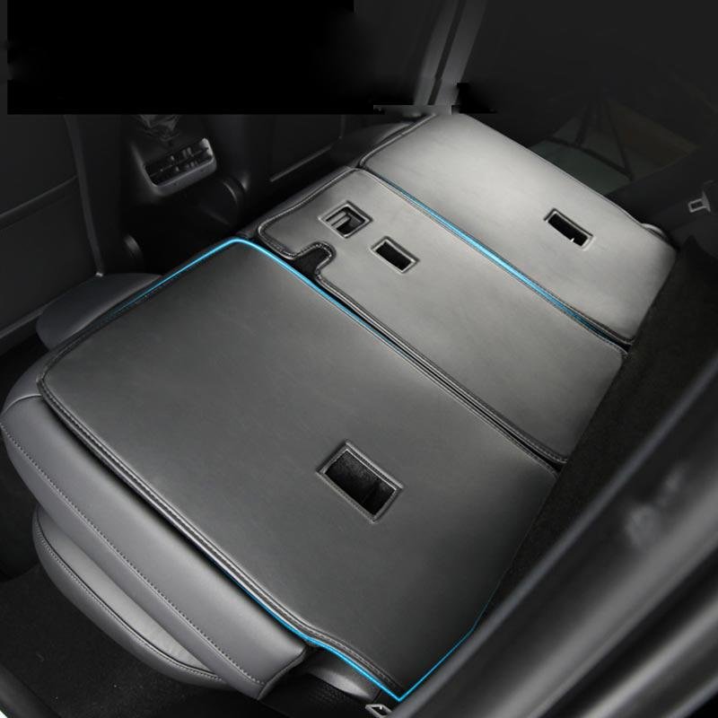 Tesla Model Y Second-Row Seat Back Kick Protector, Leather Cover Set of 3 (2020-2025)