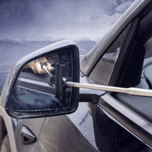 Tesla Model 3/Y/S/X Side Mirror Cleaning Brush, Retractable Streak-Free Wiper (Cybertruck)