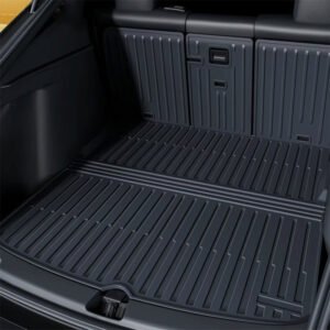 Tesla Model Y TPE Trunk Mat with Seatback Protector, Full Coverage (2021-2025)