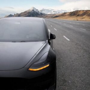 Tesla Model 3/Y Headlight Protection Film, Black TPU Anti-Scratch Tint (Set of 2)