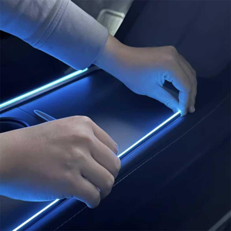 Tesla Model 3/Y Ambient Light Kit for Console & Dash, Door-Synced LED Strip (2017-2025)