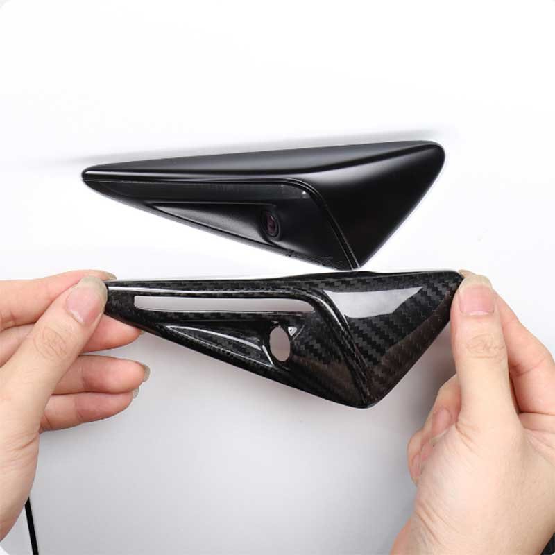 Tesla Model 3/Y/S/X Carbon Fiber Side Camera Covers, Scratch Protection (Set of 2)
