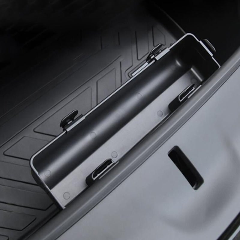 Tesla Model Y Frunk Umbrella Holder, Front Trunk Storage Box with Removable Hooks