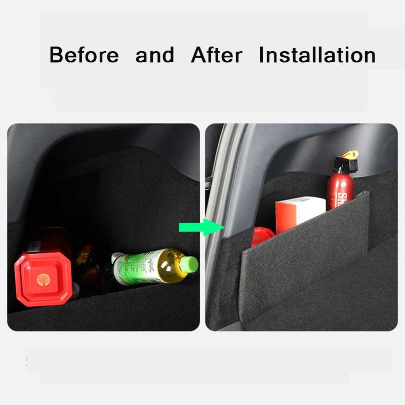 Tesla Model 3/Y Rear Trunk Side Divider Organizer, Custom-Fit Storage Barrier (2021-2025)