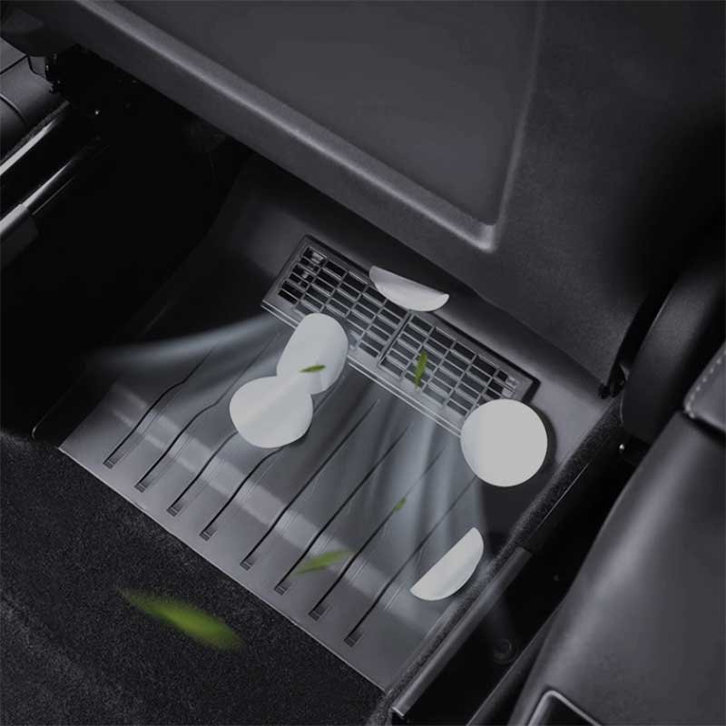 Tesla Model Y Under-Seat Air Vent Protection Covers, Rear Outlet Guards Set of 2 (2021-2025)