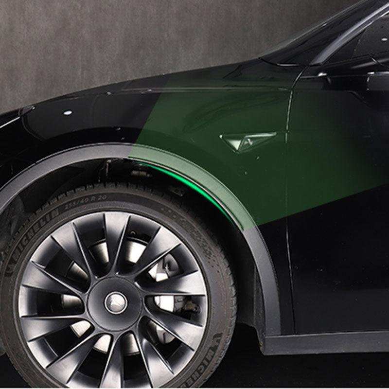 Tesla Model Y Wheel Arch Mud Flaps, 4pc Fender Lip Guards, Stop Gravel Chips