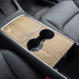 Tesla Model 3/Y Wood Center Console Cover, Scratch & Fingerprint Protection (2021-2024)